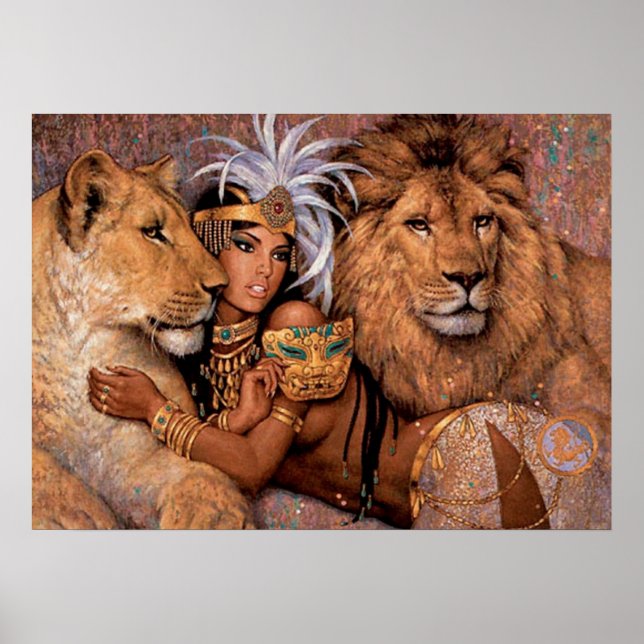 Poster de la princesse égyptienne Lion Goddess (Devant)