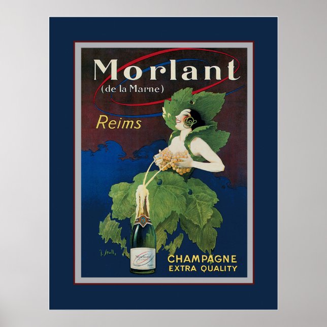 Poster de la publicité pour le champagne Morlant (Devant)