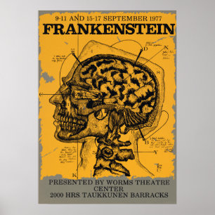 Poster de la publicité pour le théâtre vintage