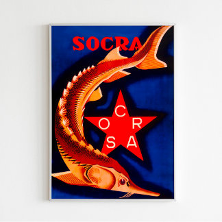 Poster de la publicité soviétique Vintage "Canned 