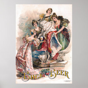 Poster de la publicité vintage de la bière