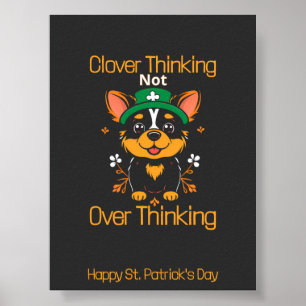Poster de la Saint-Patrick de Cute Corgi