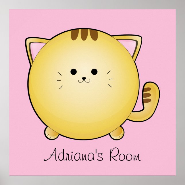Poster de la salle de chat de dessin de Kawaii (Devant)