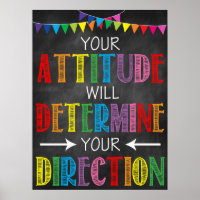 Poster de la salle de classe Attitude positive