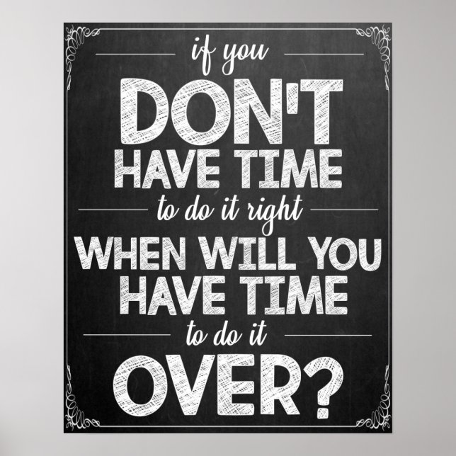 Poster de la salle de classe en tableau noir (Devant)