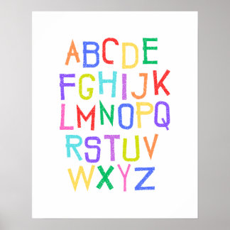 Poster de la salle de jeu Rainbow Alphabet pour en