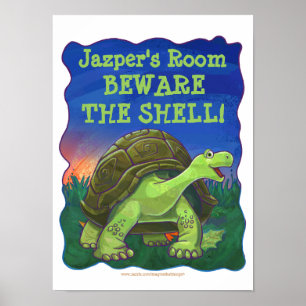 Poster de la salle personnalisée Tortoise Cute