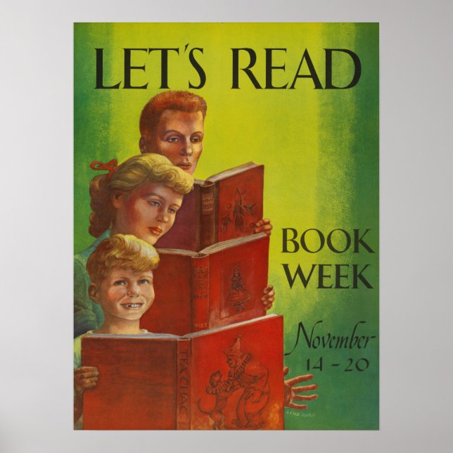 Poster de la Semaine du livre pour enfants 1954 (Devant)