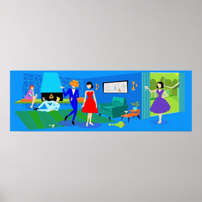 Poster de la soirée Cocktail de Palm Springs atomi (Devant)