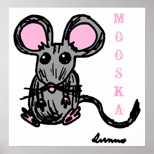 Poster de la souris Cute Mooska (Devant)