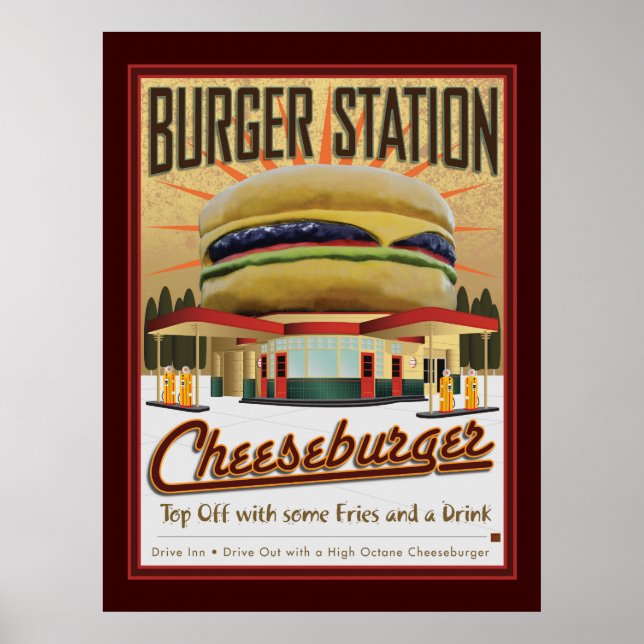 Poster de la station Burger (Devant)