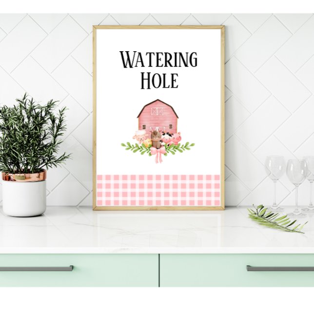 Poster de la station de boisson Pink Barnyard Birt (Créateur téléchargé)