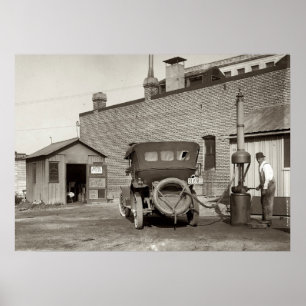 Poster de la station de service vintage