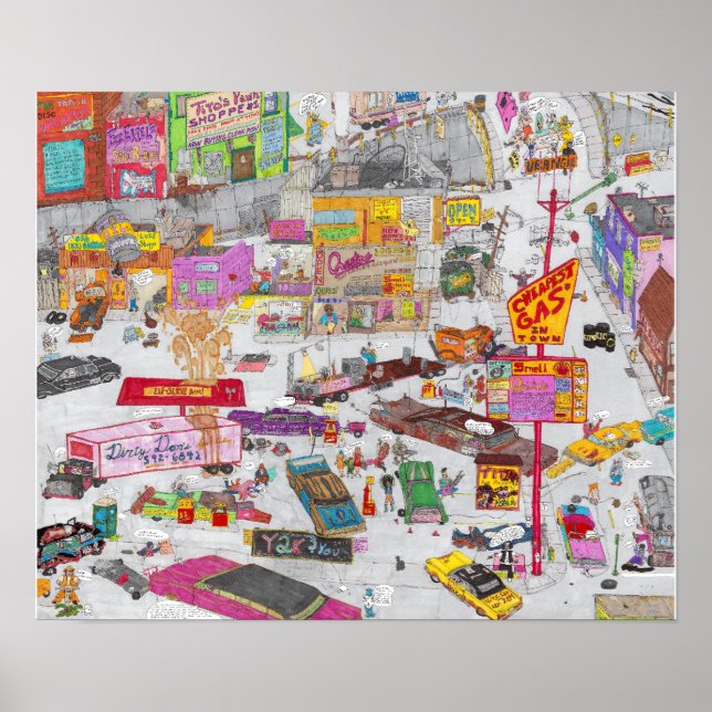 Poster de la station-service de Quito (Devant)