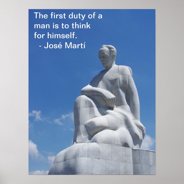 Poster de la statue de José Martí (Devant)