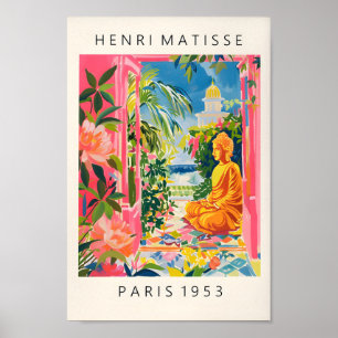 Poster de la statue du Bouddha, Mur de méditation,