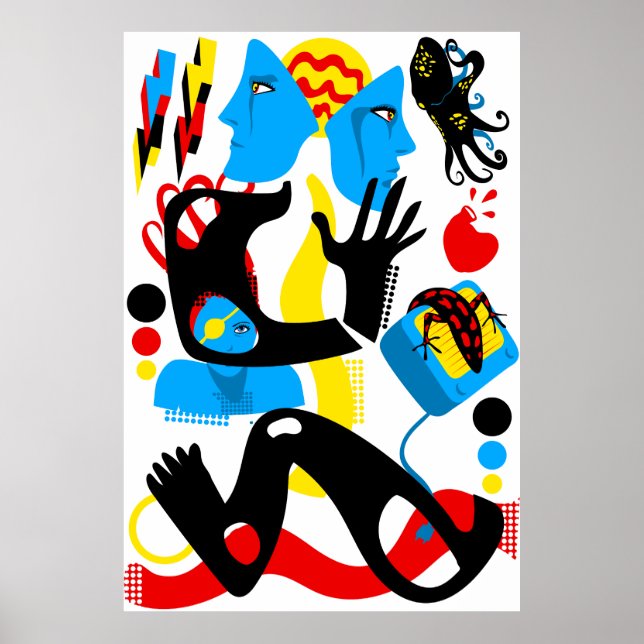 Poster de la télévision bleue (Devant)