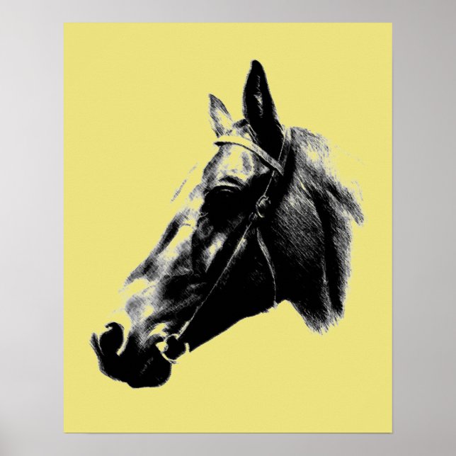 Poster de la tête de cheval artistique (Devant)