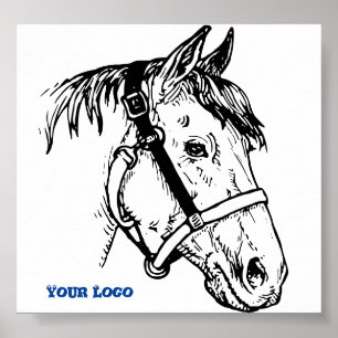 Poster de la tête du cheval