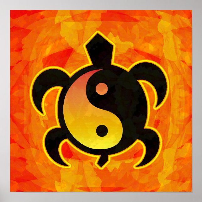 Poster de la tortue Yin Yang (Devant)