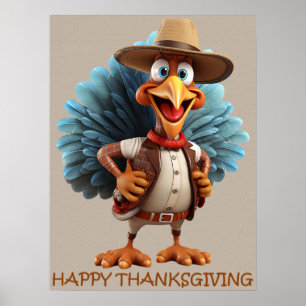 Poster de la Turquie de l'Ouest bon thanksgiving