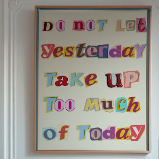 Poster de la typographie d'art murale Inspiration