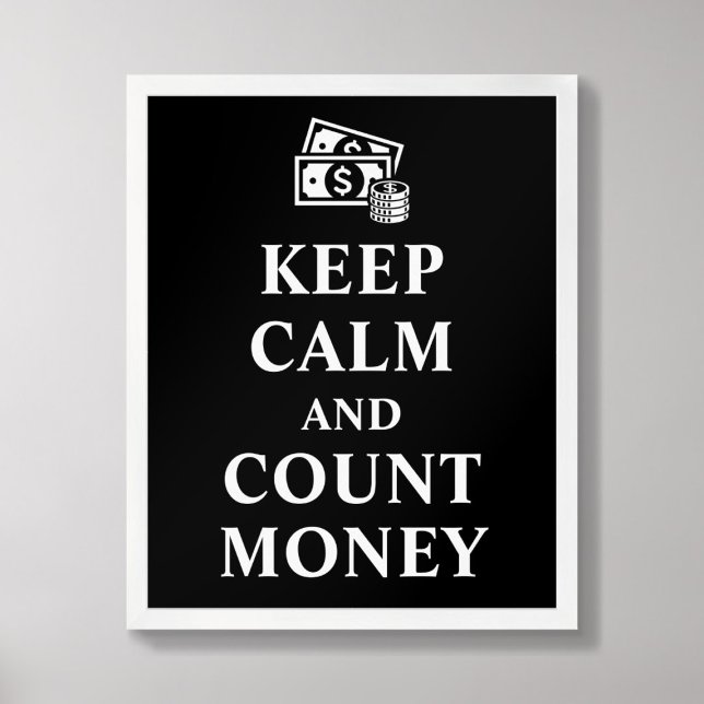 Poster de la typographie de Keep Calm et Count Mon (Créateur téléchargé)