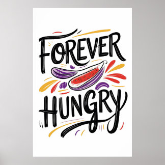 Poster de la typographie Forever Hungry