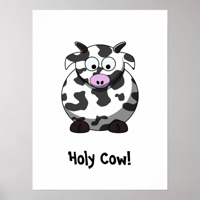 Poster de la vache en dessin (Devant)