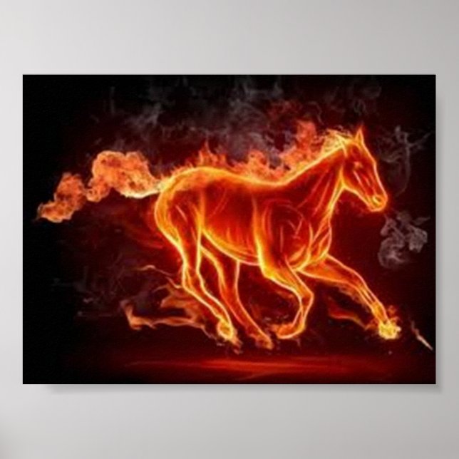 Poster de la valeur du cheval flamboyant (Devant)