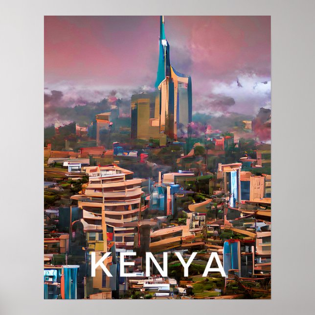 Poster de la ville de voyage de Nairobi (Devant)