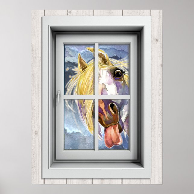 Poster de la vue de fenêtre (Devant)