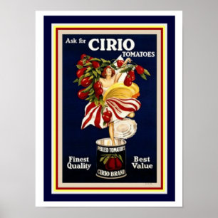 Poster de l'affiche Cappiello-Cirio Tomates 12 x 1