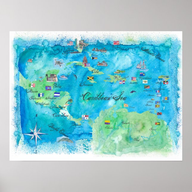 Poster de l'affiche Carte des voyages de croisière (Devant)