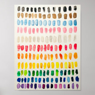 Poster de l'affiche d'aquarelle avec drapeau de la