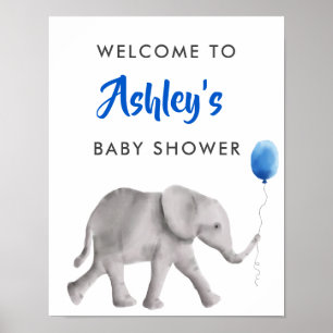 Poster de l'Affiche de bienvenue Baby shower bébé 