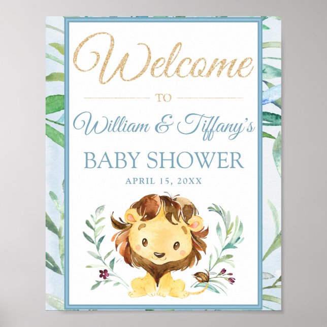 Poster de l'Affiche de bienvenue Baby shower du ga (Devant)