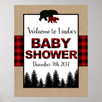 Poster de l'Affiche de bienvenue Baby shower Lumbe