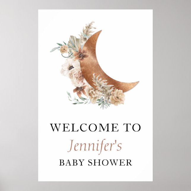 Poster de l'Affiche de bienvenue du Baby shower Bo (Devant)