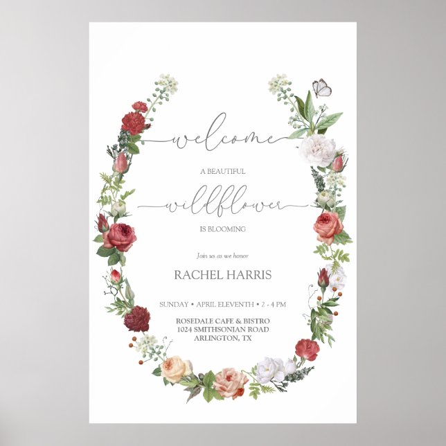 Poster de l'Affiche de bienvenue fleur sauvage Bab (Devant)