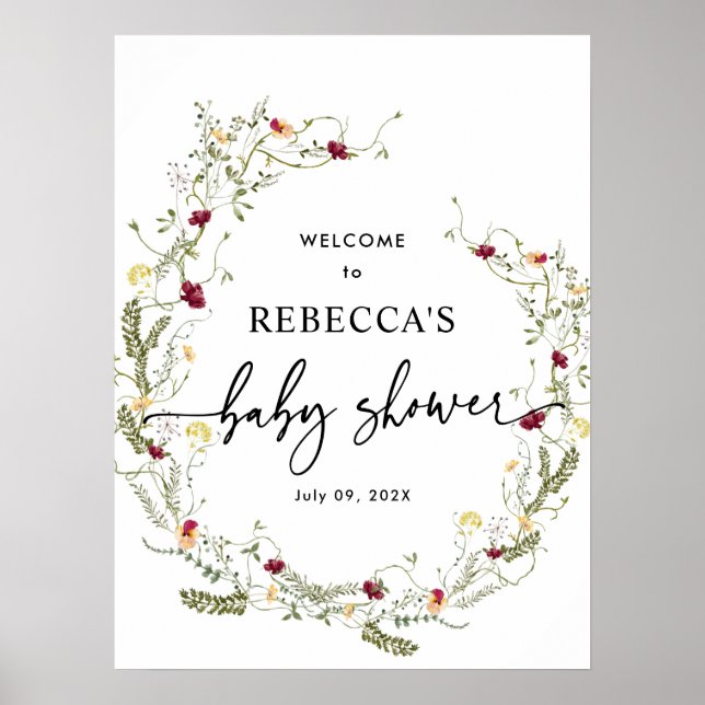 Poster de l'Affiche de bienvenue Fleur sauvage Boh (Devant)