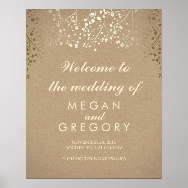 Poster de l'Affiche de bienvenue Mariage de la res (Devant)