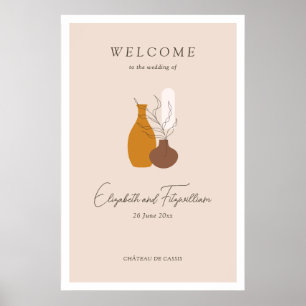 Poster de l'Affiche de bienvenue Mariage Vases min