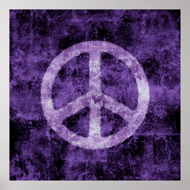 Poster de l'affiche de l'affiche de la paix violet (Devant)