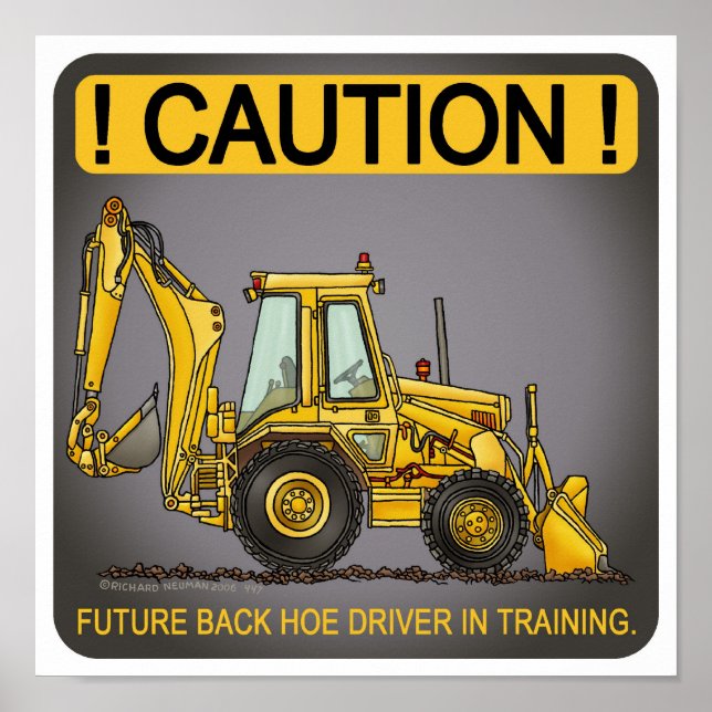 Poster de l'affiche du conducteur de backhoe (Devant)