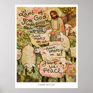 Poster de l'agneau de Dieu 18x24"
