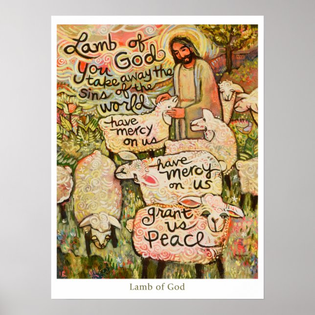 Poster de l'agneau de Dieu 18x24" (Devant)