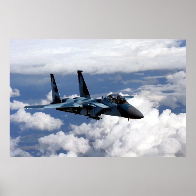 Poster de l'aigle F-15 du 65e Escadron d'agresseur (Devant)