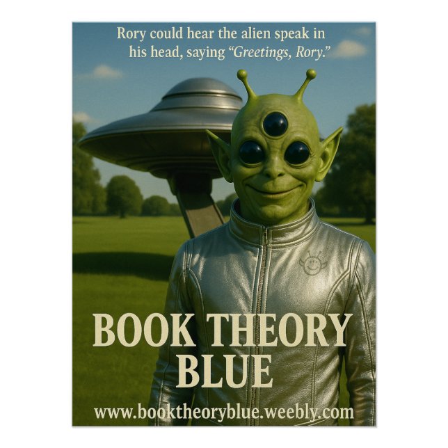 Poster de l'alien bleu de la théorie du livre (Devant)