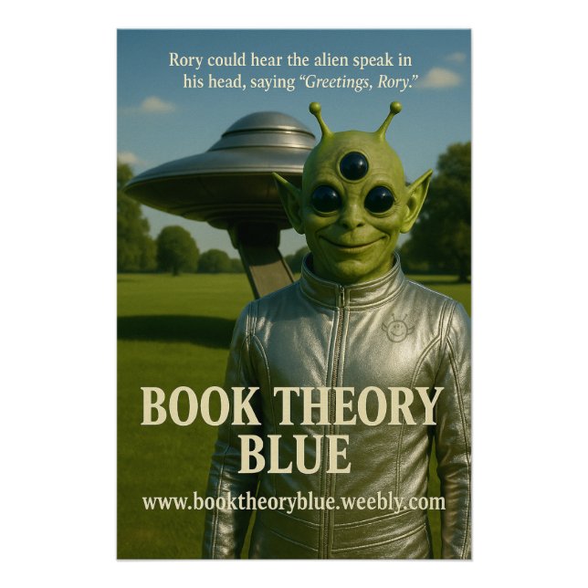 Poster de l'alien bleu de la théorie du livre (Devant)